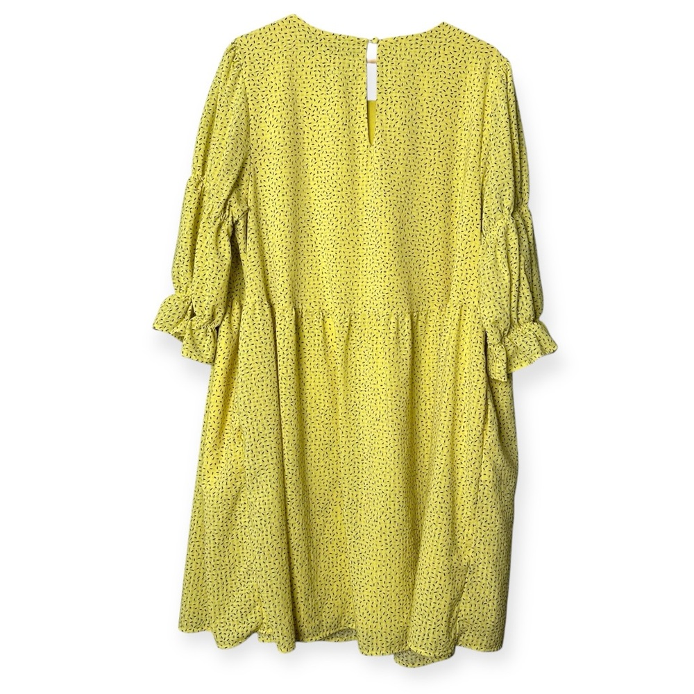 Who What Wear Yellow Sprinkles Babydoll Dress Long Sleeve Size 1X - Picture 5 of 8